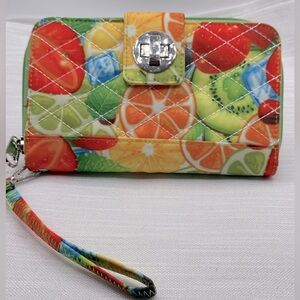 Malirona Wallet Colorful Fruit Print Women's Wallet NWOT beautiful bright colors
